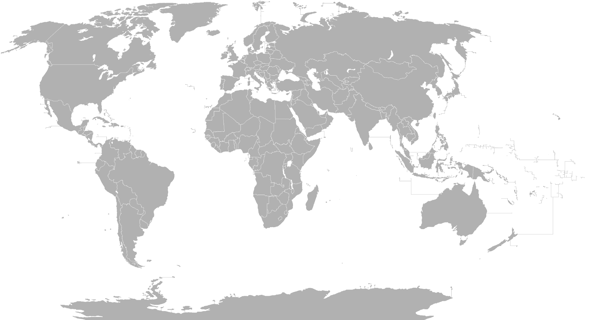 Mapa mundial de mercados en los que se aplica la metodología